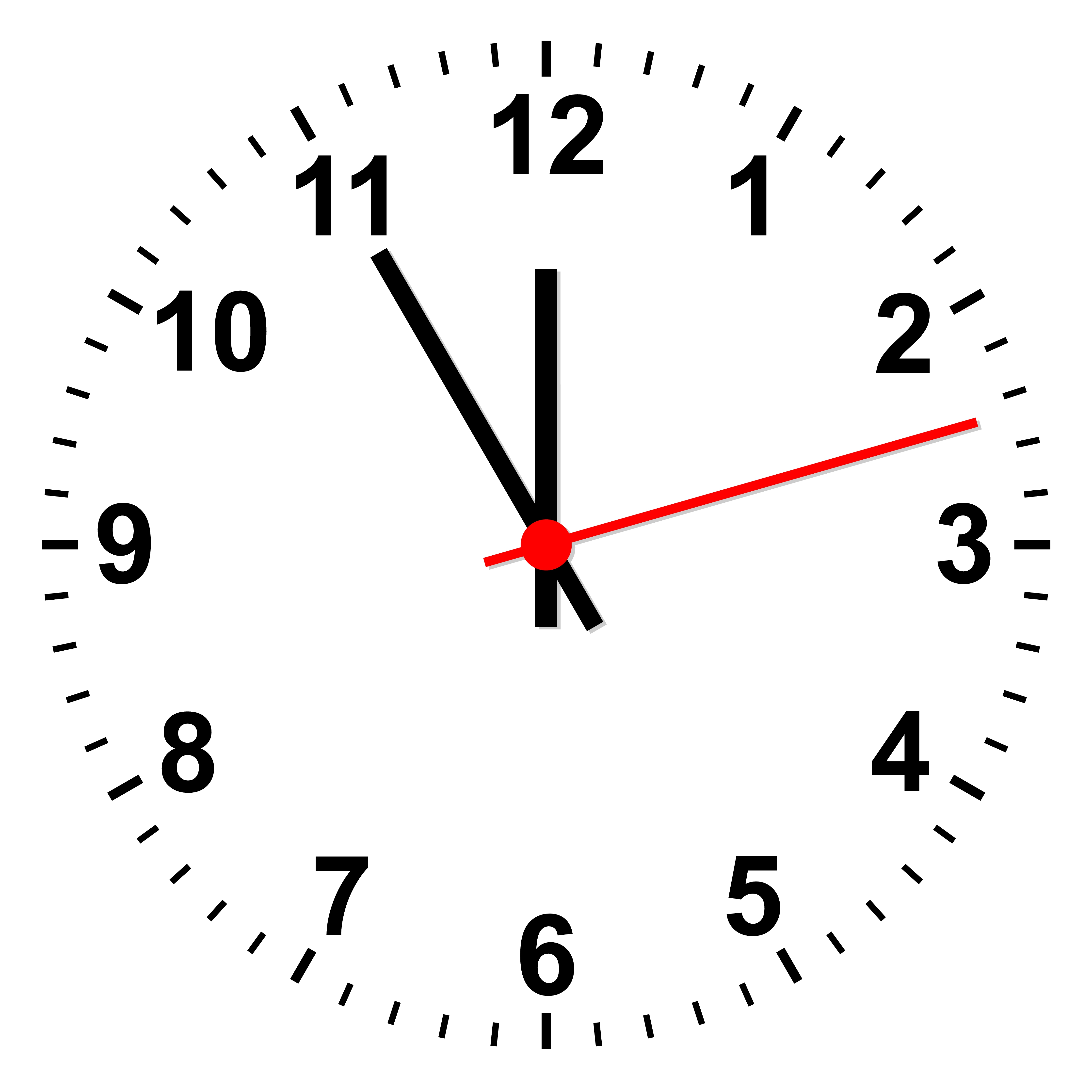 Uhr - 5 vor 12